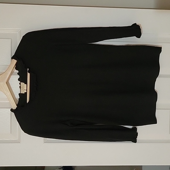 Kate Spade Black Ruffled Collar Sweater Size Small - Picture 1 of 5